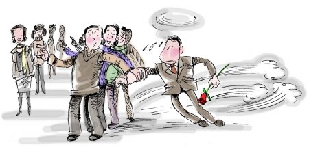 和熟人相遇