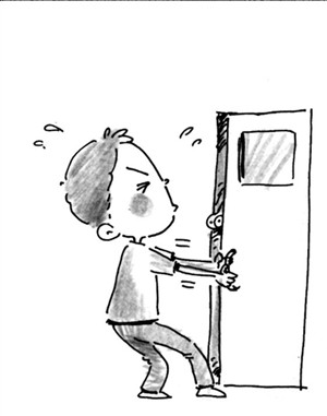 锁门