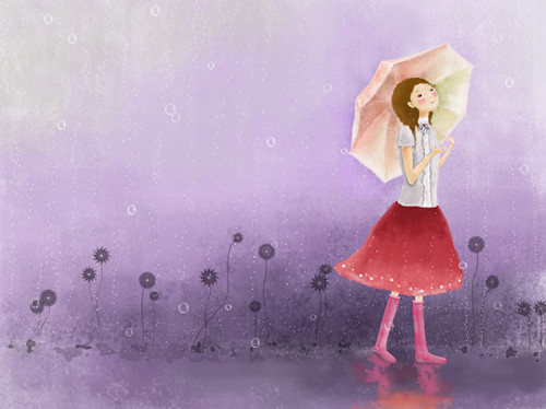 孕妇下雨