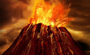 火山爆发毁了家